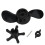 12V/24V 2-Blatt Kunststoffpropeller Schwarz 14,6 cm 2