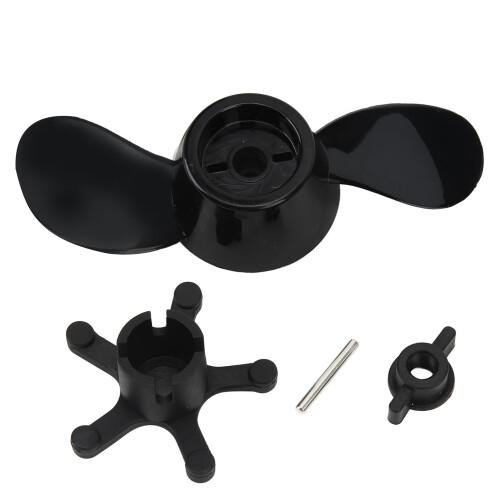 12V/24V 2-Blatt Kunststoffpropeller Schwarz 14,6 cm 1