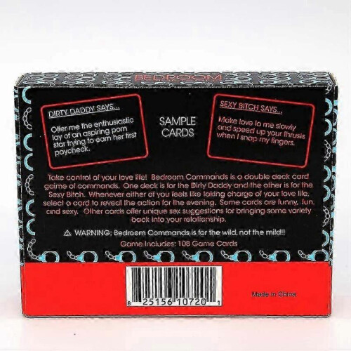 Bedroom Commands Funny Card Game for Couples 1