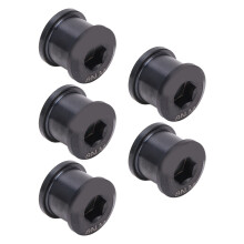 5 Stück 6,5 mm Titanlegierungs-Kettenblattschrauben Schwarz