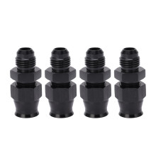 4 Stück AN6-Adapter 3/8 Zoll silberfarbene Aluminium-Ferrule