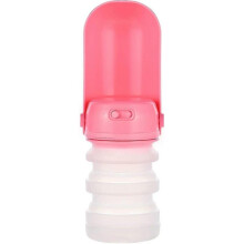 (Pink) Foldable Dog Water Bottle, 300ml Portable Bpa Free Pet Water Bottle