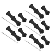 5 Stück Bogenriemen Tabs Schutztasche aus weichem Silikon für Bogenschützen mit Befestigungsstift, ideal für Outdoor-Schießen