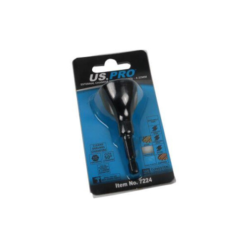 us pro US PRO Tools External Chamfer Deburring Tools 4-22MM - 1/4" Hex Drive 7224 2