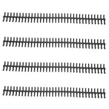 10 Stück 34-Loch Bindespiral aus Kunststoff, geteilte lose Blatt-Ringe, abnehmbarer Bindeschleife, 12 mm Durchmesser, Schwarz