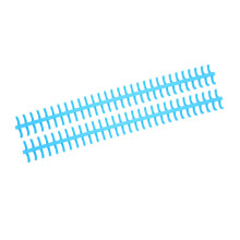 10 Stück Loseblatt-Mechanik-Rücken, 30-Loch-Schneidbar, verschleißfestes PP-Kunststoff, 10 mm Bindekamm für Schüler und Büro, Blau