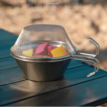 Camping & Fishing Colador de acero inoxidable 25 cm resistente a la corrosión y fácil de limpiar