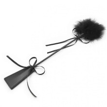 Sjq Couple Sm Alternative Leather Beat Adult Flirting Fine Shank Feather Pu Beat Sexy Hand Beat Black Couple Toy Supplies (black Feather Beat Plus Bla
