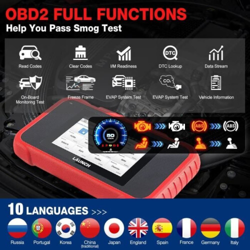 OBD2-Scanner - LAUNCH - CRP123E - Motor/ABS/SRS/Getriebe - Ölreset - Universal 1