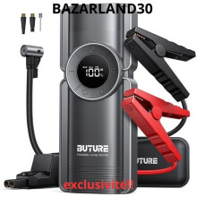 Accu-startmotor - BAZARLAND30 - Accu-booster - Luchtdcompressor - 2500A - 20000mAh - 150PSI