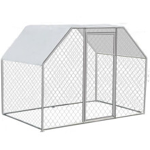 Enclos Poulailler 2,9x1,98x1,82 m Grand Enclos Poule Extérieur Volière Cage en Acier Galvanisé Porte Verrouillable avec Couver[82]