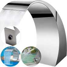 Fuente - VEVOR - Fuente de Piscina - Acero Inoxidable 304 - 11,8" x 23,6" x 17,7" - Elegante Curvatura