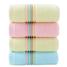 (Thousand Birds Checkered [4-piece set) 4-piece set of pure cotton facial towels for home use, adult hand and face towels, soft and absorbent