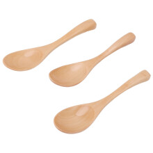 3 Stück Holzlöffel Holzschöpfkelle Kochutensilien Geschirr für Haferbrei Dessert