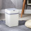 Cubo de basura inteligente con sensor, blanco, de 12 L, sin contacto 4