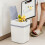 Cubo de basura inteligente con sensor, blanco, de 12 L, sin contacto 16