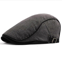 (Deep Grey)Mens Duckbill Newsboy Gatsby Cap Cabbie Beret Flat Ivy Hats