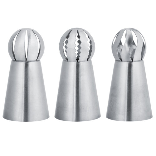 3Pcs/Set Russian Flower Icing Piping Nozzles Tips