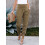 Elastische High-Waist-Hose, Khaki L, 95% Polyester 4