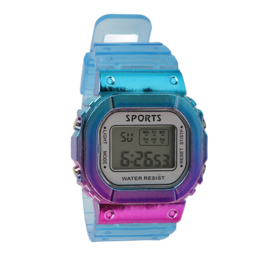 Gradient Color Electronic Watch Large Dial