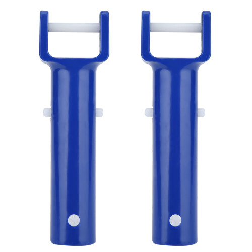 2Pcs Blue Swimming Pool V Shape Clip Brush Head