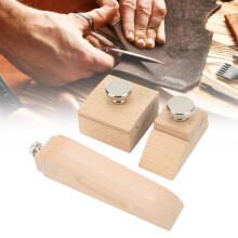 3 Stück Holz-Schleifblock Set, quadratische und keilförmige Schleifblöcke, handgeführter Holzschleifblock, Lederhandwerkskante Schleifwerkz