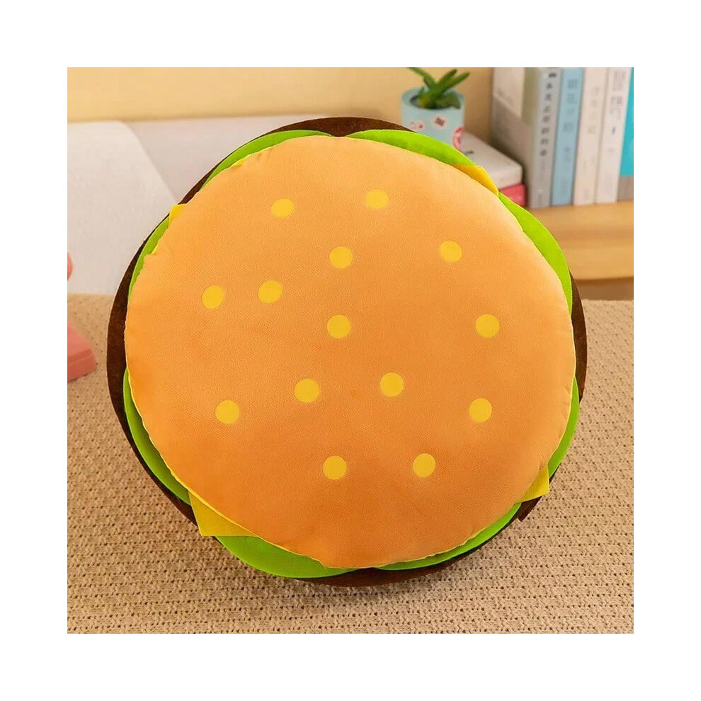 (40cm, Hamburg) French Fries Hamburger Plush Toy Cute Pizza Foodie Snack Throw Kawaii Christmas Gift Pillow Kids Stuffed Toys Room Decoration-image-OPC-PJMVRWZ-NEW