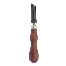 Leder V-Groover aus hochkohäsivem Stahl mit retractable Spitze, Holzgriff, V-Form für DIY-Lederarbeiten
