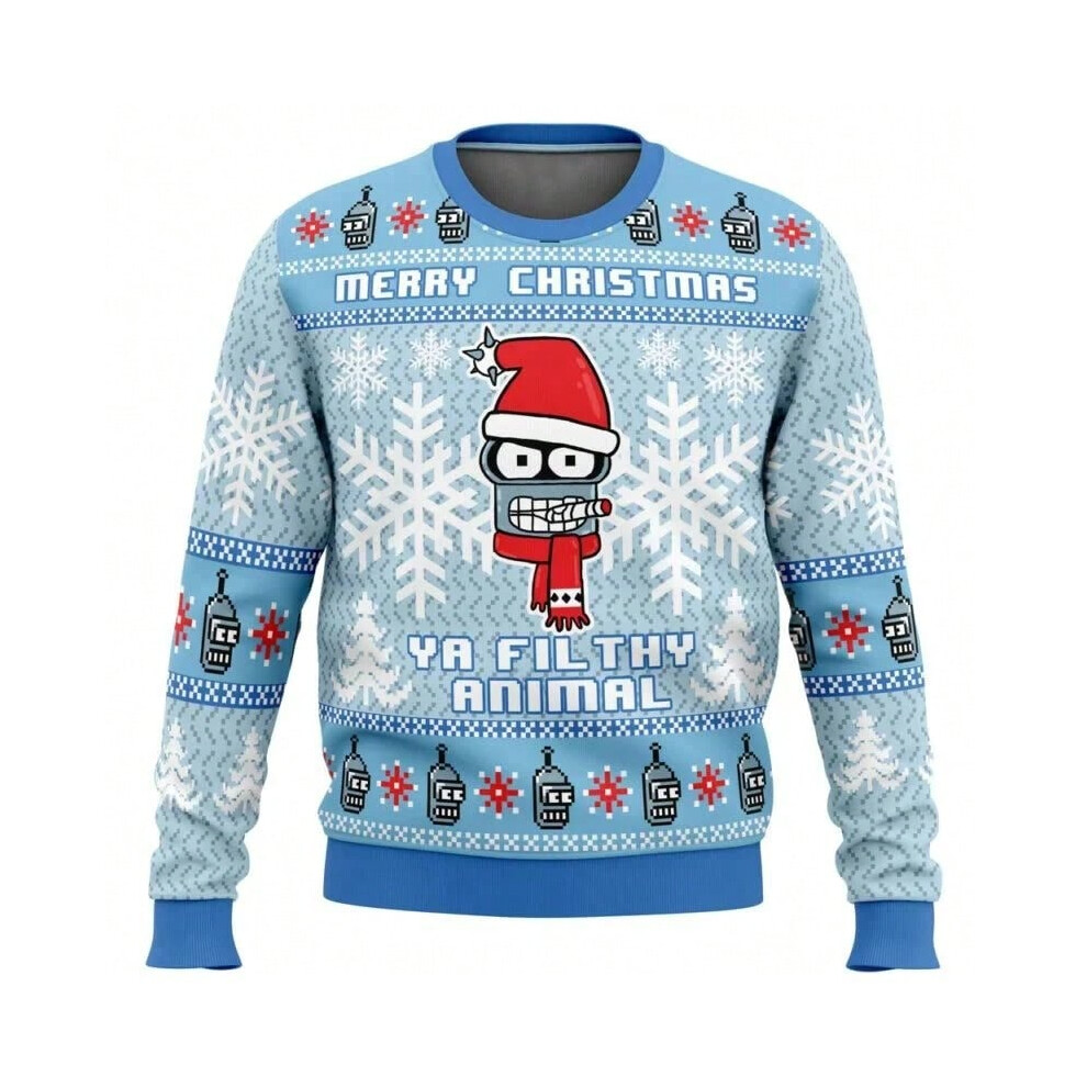 (9, L) Men's Oversized Pullover New Autumn and Winter Thick Sweater Christmas Gift Mini World Ugly Christmas Sweater Hot Selling-image-OPC-PJMVSPS-NEW