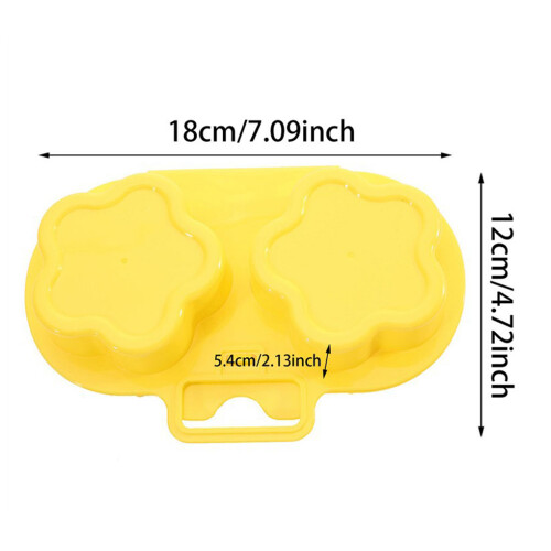 Egg Poacher Microwave Heart Flowers Shape Oven Egg Cups Cookware 2