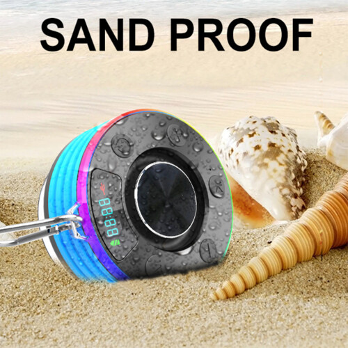 (black) Bluetooth-Compatible 3 Shower Speaker With 360 Surround Sound 2