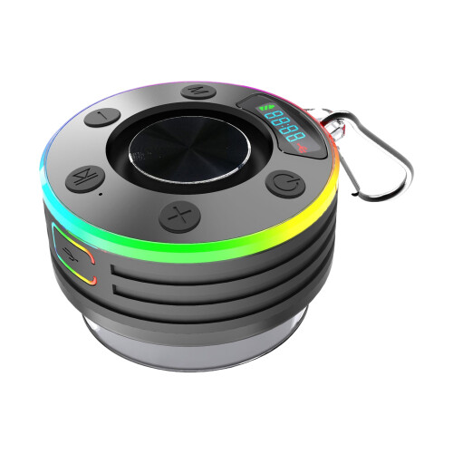 (black) Bluetooth-Compatible 3 Shower Speaker With 360 Surround Sound
