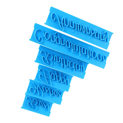 3 Set Handwriting Letter Cake Embosser DIY Plastic 1