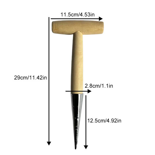 T-shaped Handle Hand Sowing Bulb Digging Garden Tool Is Sturdy And 2