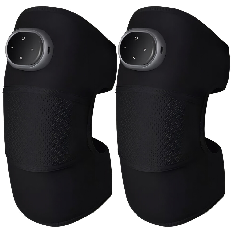 Black (, 2Pcs) Knee Pads For Joint Pain Electric Knee Massager Physiotherapy Cordless