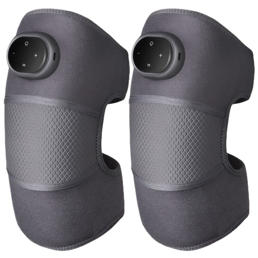 Grey (, 2Pcs) Knee Pads For Joint Pain Electric Knee Massager Physiotherapy Cordless