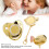 Bling Schnullerclip-Set Gold M, 6-18 Monate, PP/Silikon 13