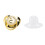 Bling Schnullerclip-Set Gold M, 6-18 Monate, PP/Silikon 14