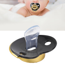 Baby-Schnuller Stylisch Giftfrei DIY-Foto-Dekoration Säugling Bling Schnullerclip-Set für Neugeborene Schwarz M