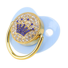 Chupete de silicona ultraligero Bling para 6-18 meses azul