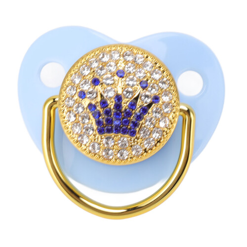 Ultraleicht Silikon-Schnuller mit Bling 6-18 Monate Blau 1