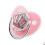 Schnuller Größe M – Rosa Strasskrone, Silikon 9