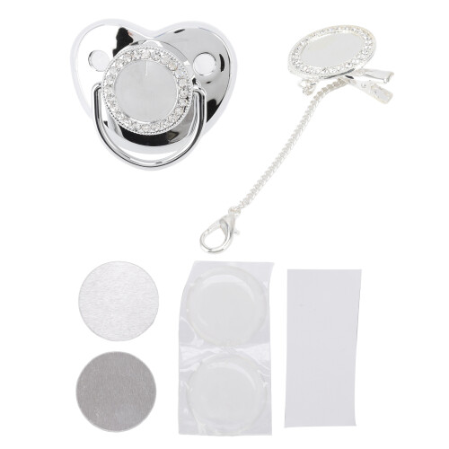 Bling Schnuller M Silber - PP-Silikon, 6-18 Monate 1