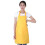 (Yellow)12 Pack Plain Bib Aprons With 2 Pockets - Black Unisex Commercial Apron Bulk 1