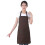(Brown)12 Pack Plain Bib Aprons With 2 Pockets - Black Unisex Commercial Apron Bulk 1