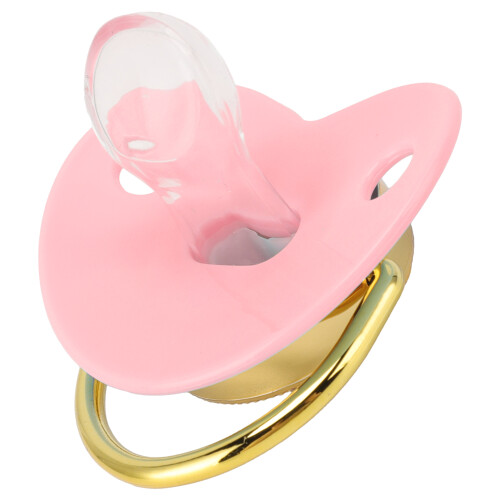 Rosa 6–18 Monate Silikon-Schnuller mit Clips, BPA-frei