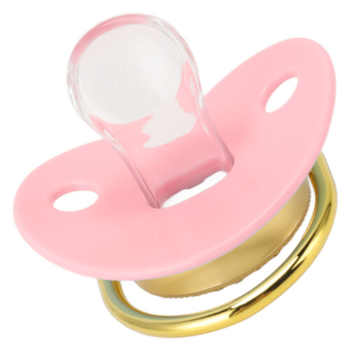 Rosa 6–18 Monate Silikon-Schnuller mit Clips, BPA-frei 2