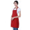 (Red 2)12 Pack Plain Bib Aprons With 2 Pockets - Black Unisex Commercial Apron Bulk 1