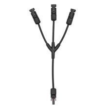 Y-Verzweigung 3-Wege-Solarkonnektor, 12 AWG, 30 A, Schwarz