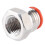 1/4in FFL x 19/32in‑18 UNF Plug Adapter Connector 2